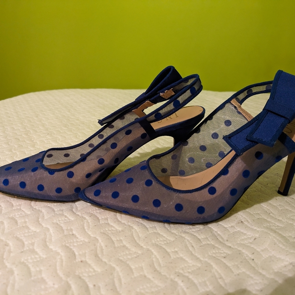Royal Blue Polka Dot Shoe